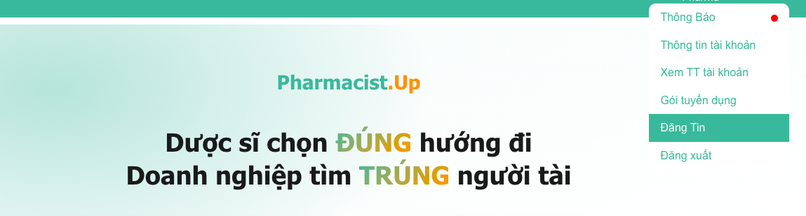 Menu tài khoản → chọn Đăng Tin